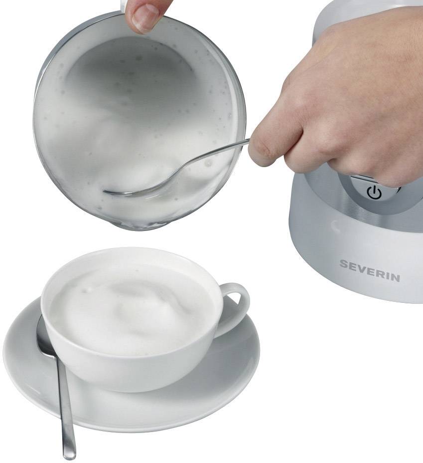 Severin SM 9685 Induktions-Milchaufschäumer Silber, Weiß 500 W