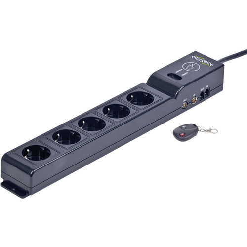 Gembird EG-SP5-TNCU6B-RM Surge protection power strip 5x Black PG connector 1 pc(s)
