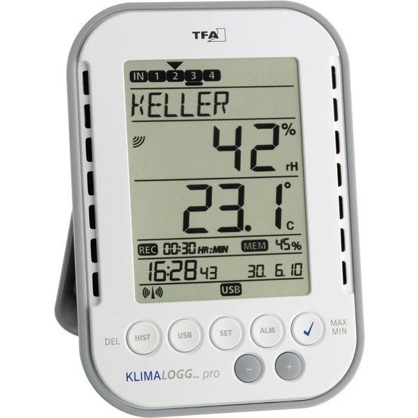 TFA Dostmann KlimaLogg Pro Luftfeuchtemessgerät (Hygrometer) 1% rF 99% rF Datenlogger und Funk-USB-Schnittstelle TFA Dostmann KlimaLogg Pro Luftfeuchtemessgerät (Hygrometer) 1% rF 99% rF Datenlogger und Funk-USB-Schnittstelle