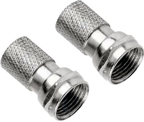 Hama F-Stecker, 5,4 mm, schraubbar, 2 Stück SAT Kabel-Durchmesser: 5.4mm