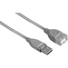 Hama USB-Kabel USB 2.0 USB-A Stecker, USB-A Buchse 1.80m Grau vergoldete Steckkontakte 00045027