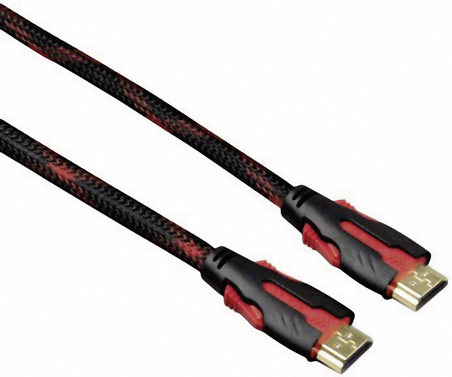 Hama HDMI Anschlusskabel HDMI-A Stecker, HDMI-A Stecker 2.00 m Rot/Schwarz 00115419 Audio Return Channel, vergoldete Steckkontakte, 4K UHD