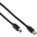 Hama USB-Kabel USB 3.2 Gen1 (USB 3.0 / USB 3.1 Gen1) USB-A Stecker, USB-B Stecker 1.80m Schwarz vergoldete Steckkontakte 00054501