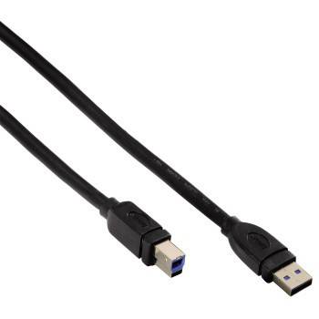 HAMA USB3.0 Anschlusskabel, A/B, 5 m, schwarz