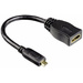 Hama 74241 HDMI Adapter [1x HDMI-Stecker D Micro - 1x HDMI-Buchse] Schwarz vergoldete Steckkontakte 0.10 m