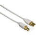 Hama USB-Kabel USB 2.0 USB-B Stecker, USB-A Stecker 3.00m Weiß vergoldete Steckkontakte 00078463