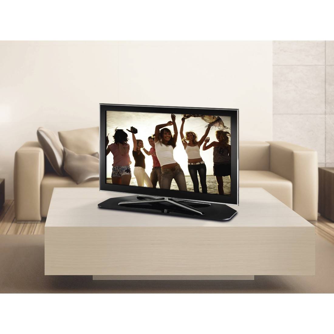 Hama Glas, 600 mm Monitor-Drehteller Höhen-Bereich: 3 cm (max) Schwarz