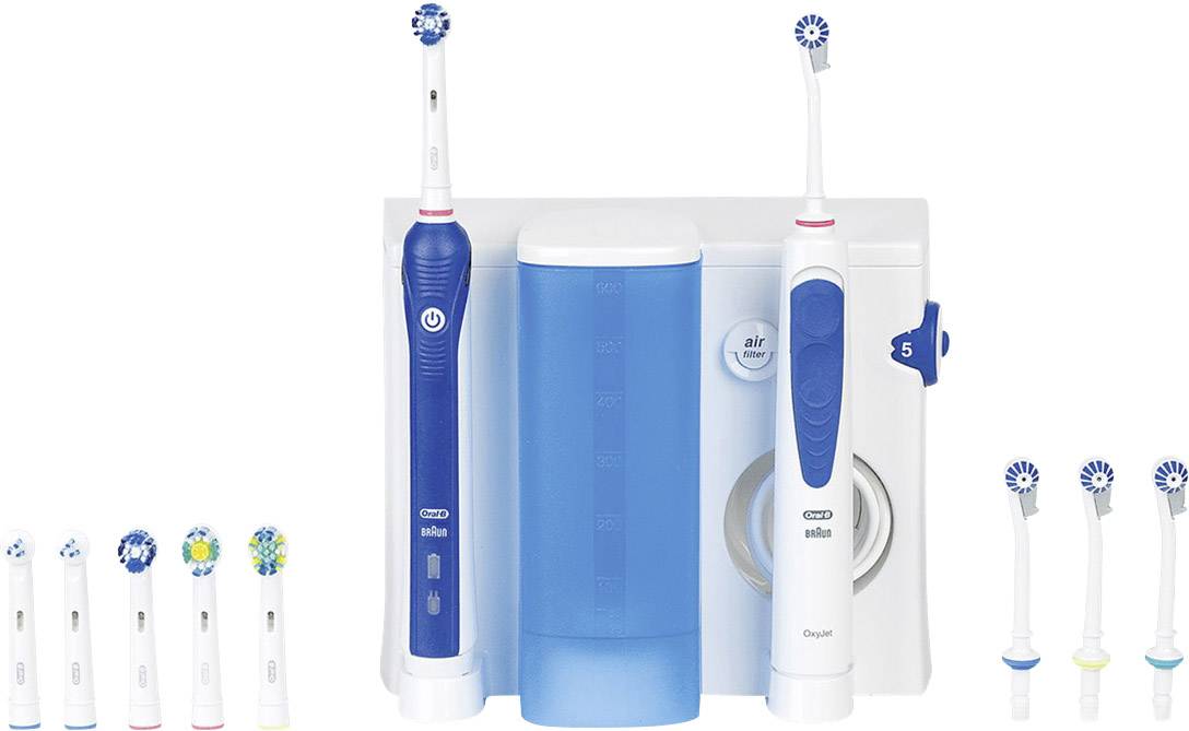 Oral-B Professional Care Center 3000 609796 Elektrische Zahnbürste, Munddusche Rotierend/Oszilierend/Pulsieren Weiß, Blau