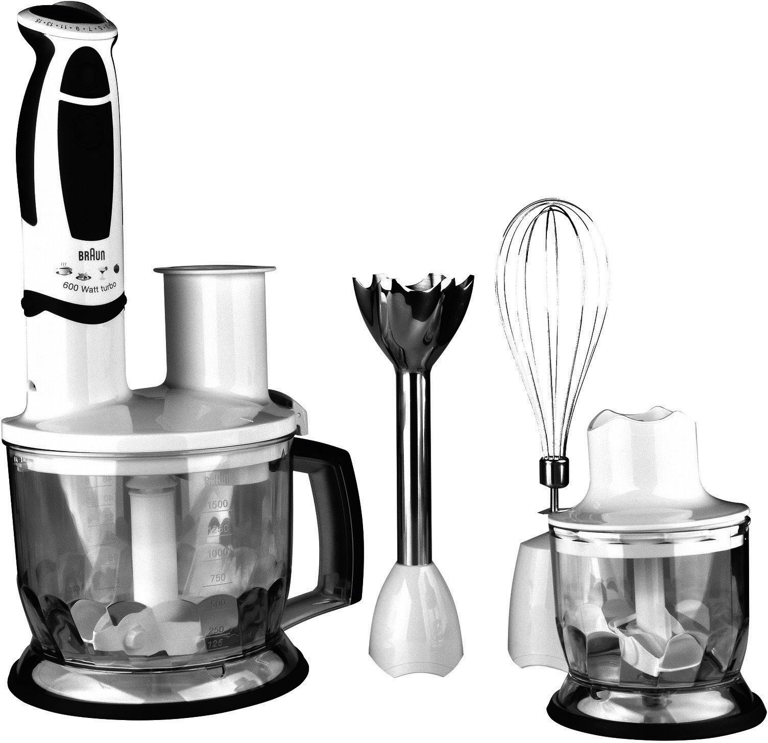 Braun Multiquick 5 MR 570 Pâtisserie Stabmixer mit Zerkleinerer im Set