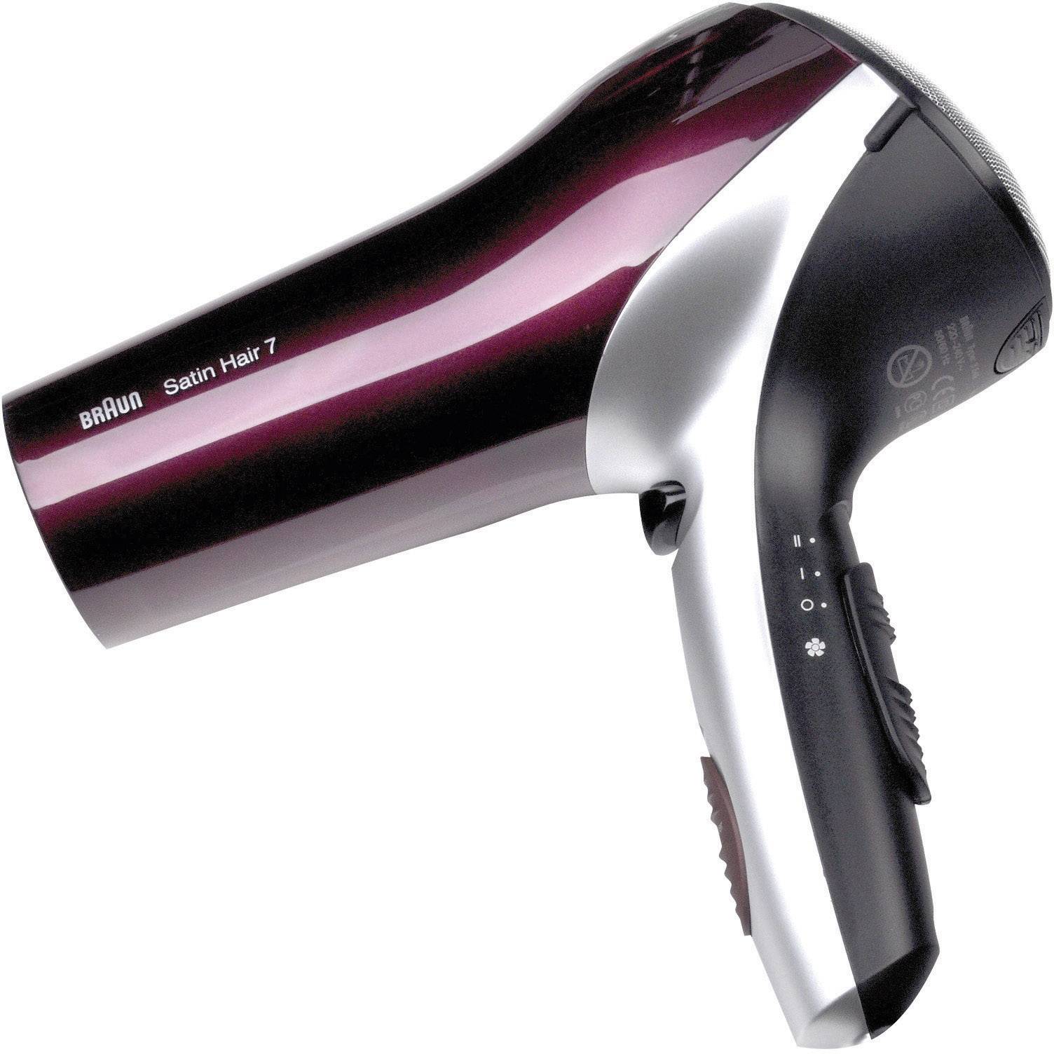 Braun Satin Hair 7 HD 770 DF Haartrockner Schwarz, Rot