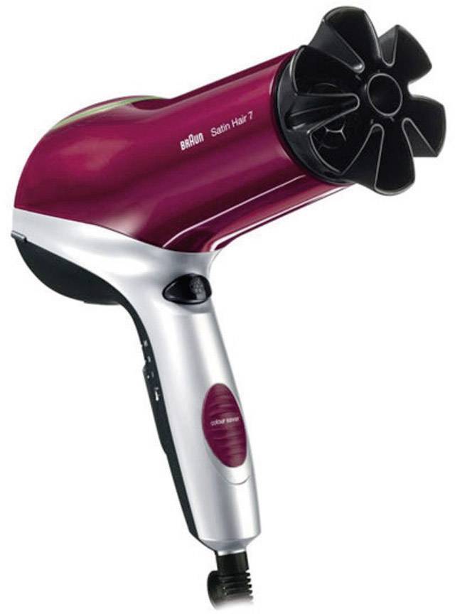 Braun Satin Hair 7 HD 770 DF Haartrockner Schwarz, Rot
