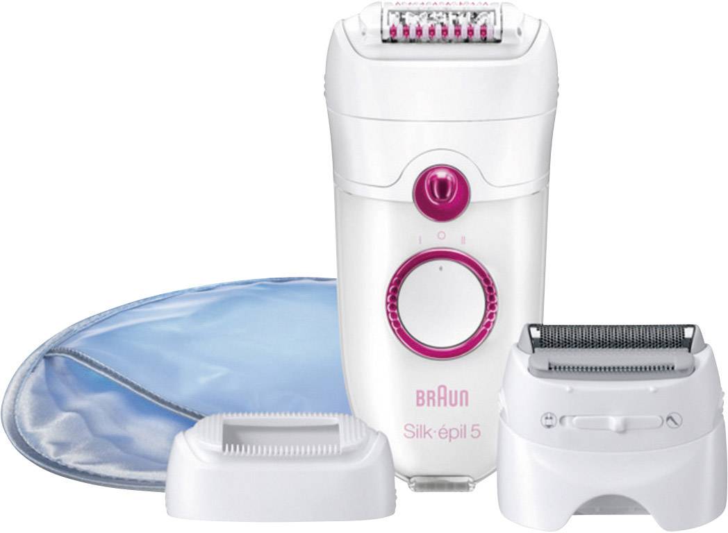 Braun Silk-épil 5280 Legs & Body Epilierer Weiß, Pink