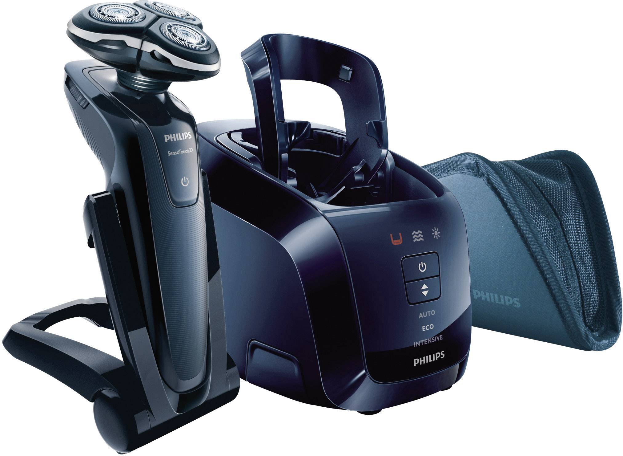 Philips Bodycare RQ 1250/21 Senso Touch 3D Rotationsrasierer Schwarz, Silber