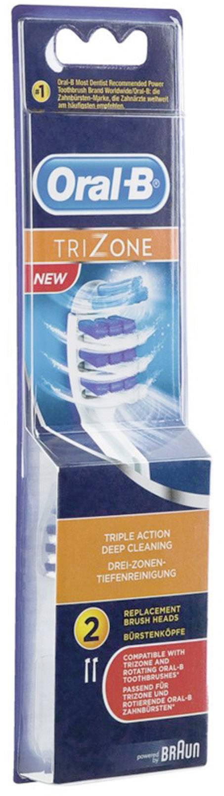 Oral-B TriZone Aufsteckbürsten für elektrische Zahnbürste 2 St. Weiß