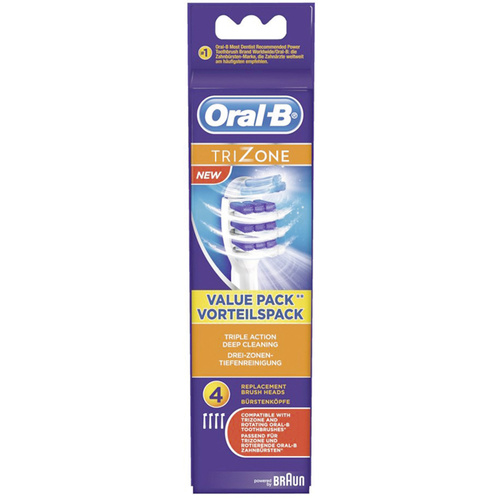 Oral-B TriZone Aufsteckbürsten für elektrische Zahnbürste 4 St. Weiß