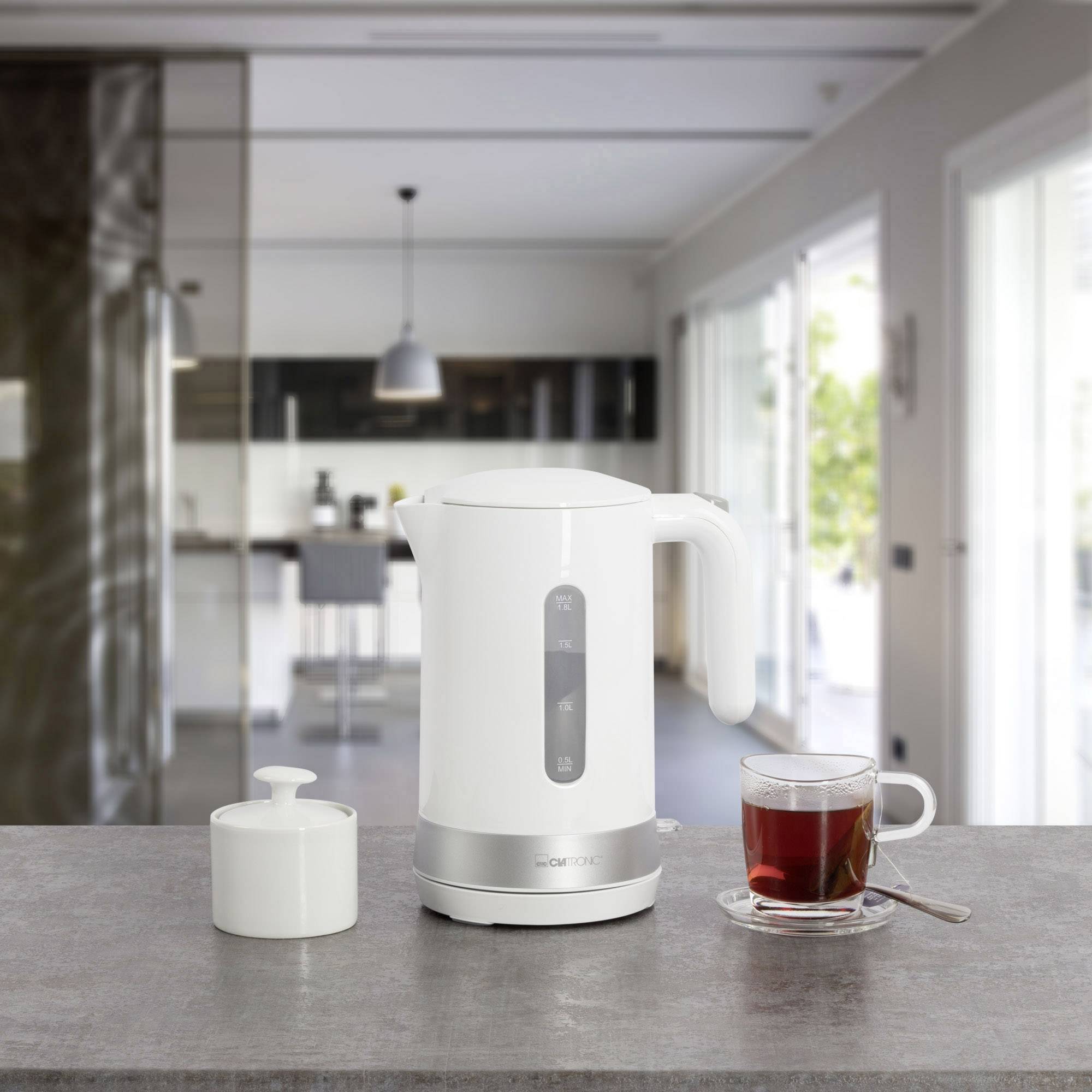 Clatronic WK 3452 Wasserkocher Weiß Fassungsvermögen: 1.8 l