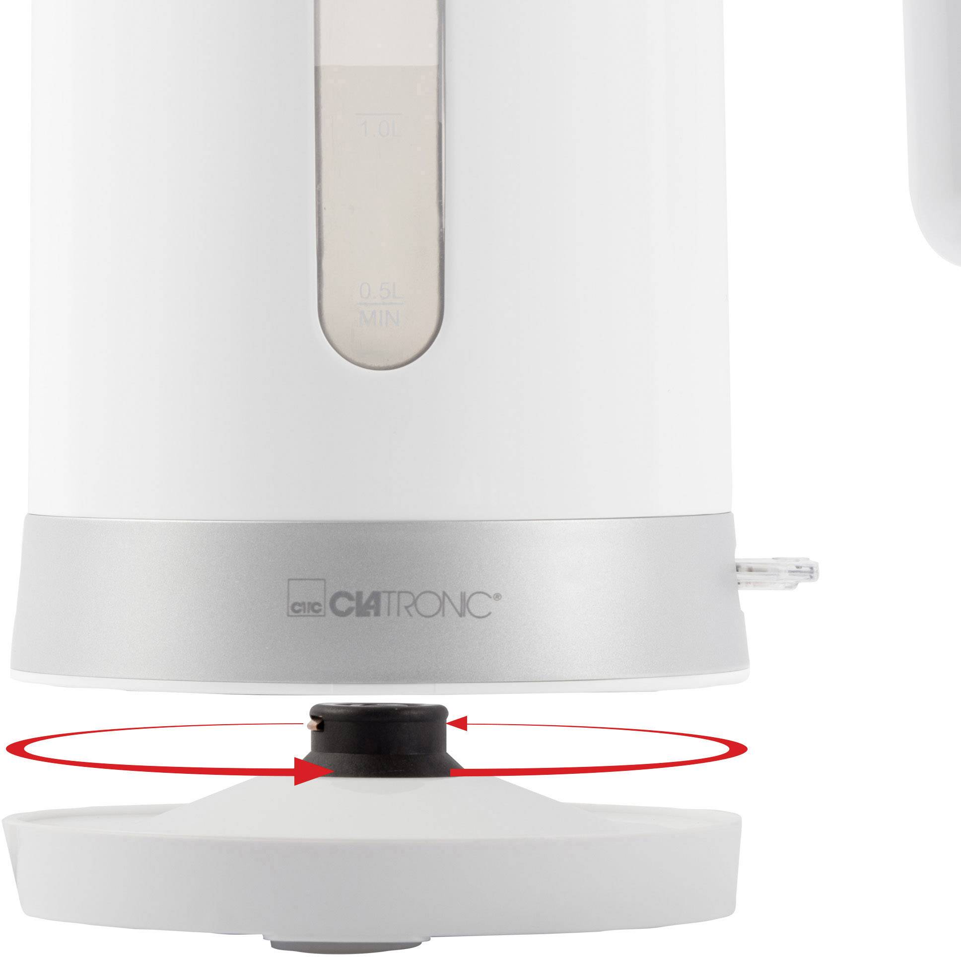 Clatronic WK 3452 Wasserkocher Weiß Fassungsvermögen: 1.8l