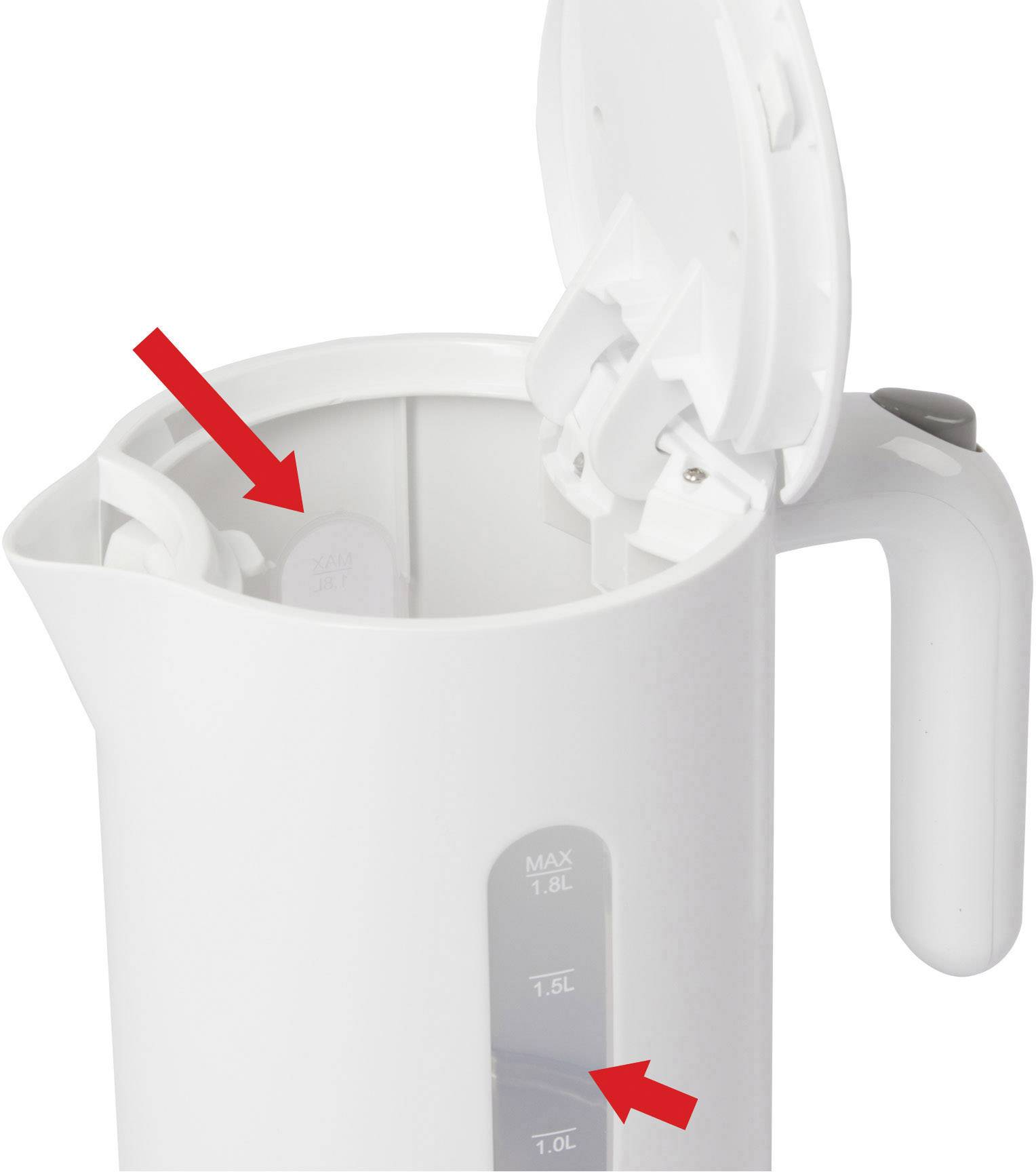 Clatronic WK 3452 Wasserkocher Weiß Fassungsvermögen: 1.8 l