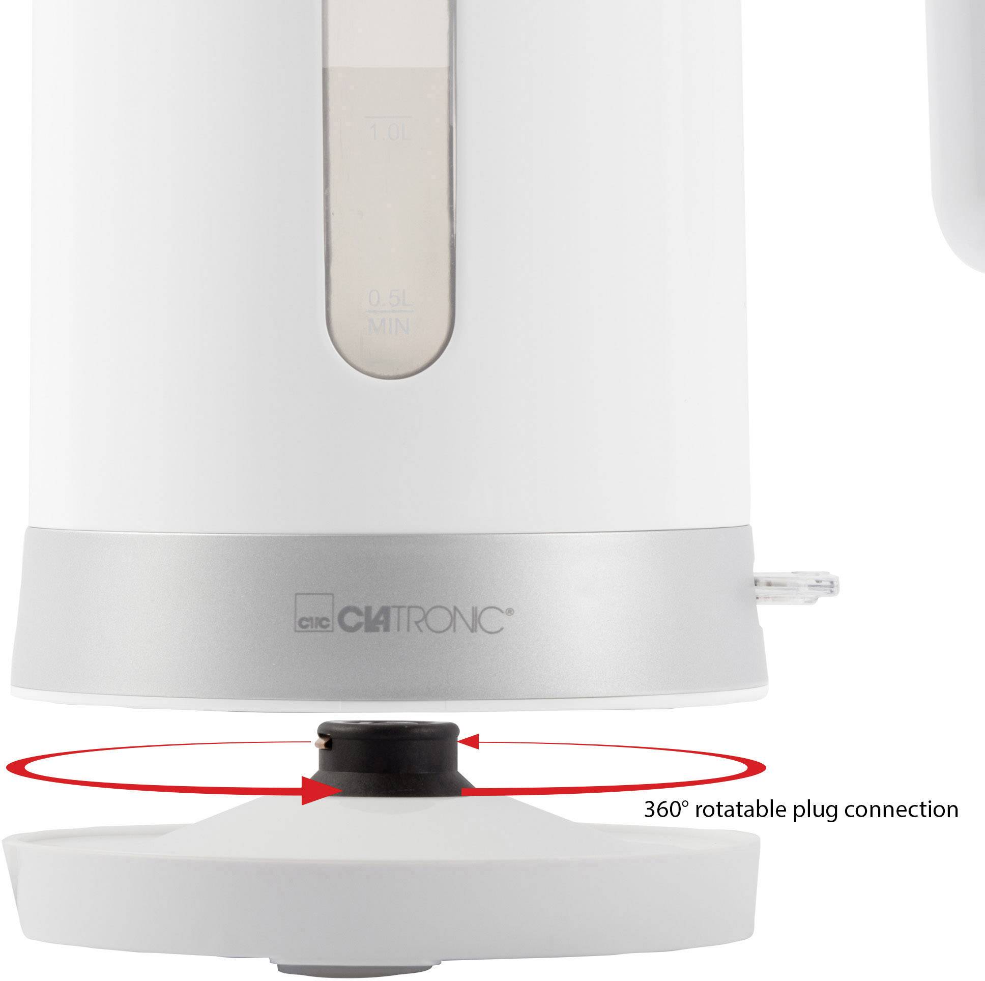 Clatronic WK 3452 Wasserkocher Weiß Fassungsvermögen: 1.8 l