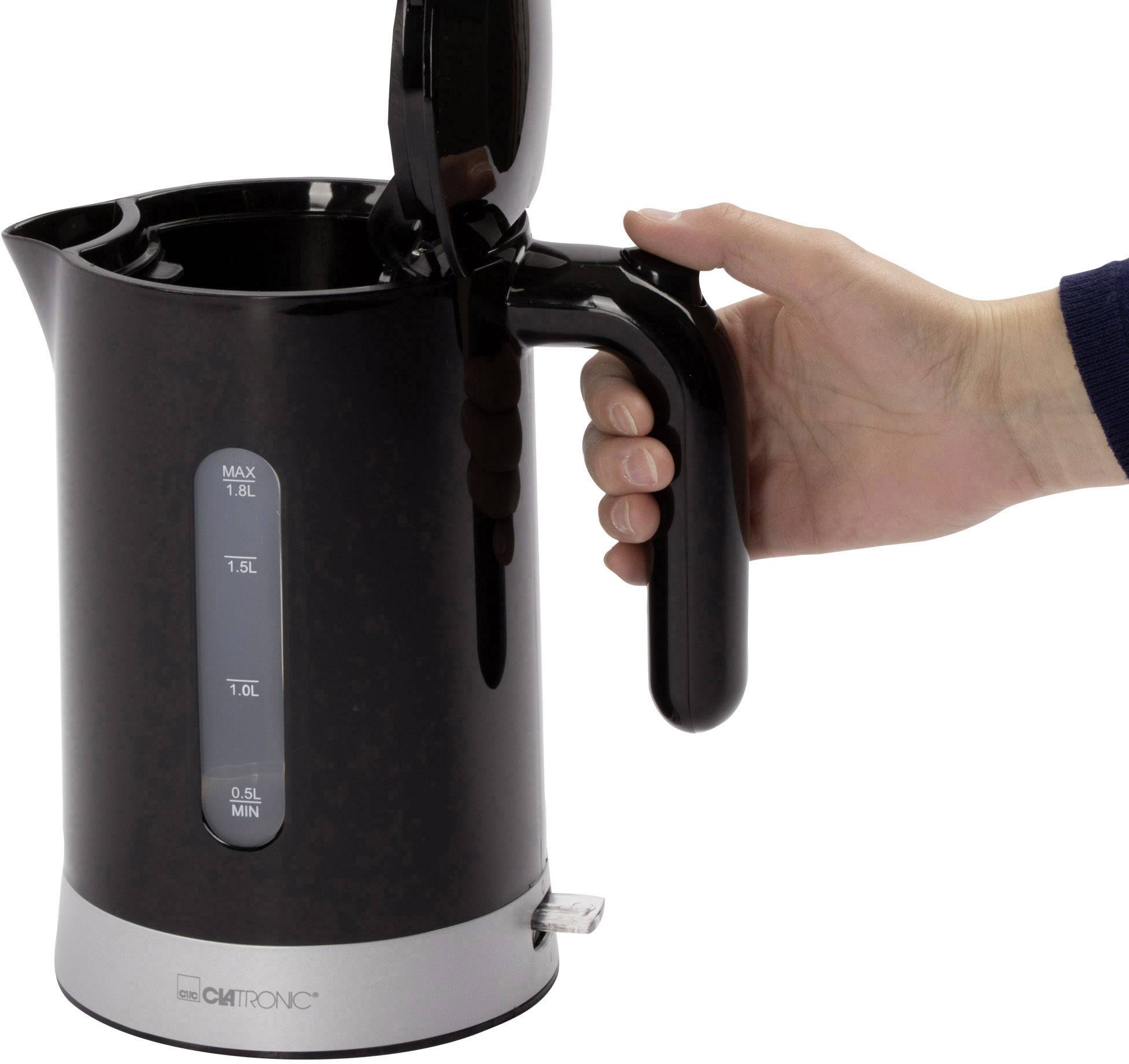 Clatronic WK 3452 Wasserkocher Schwarz Fassungsvermögen: 1.8 l