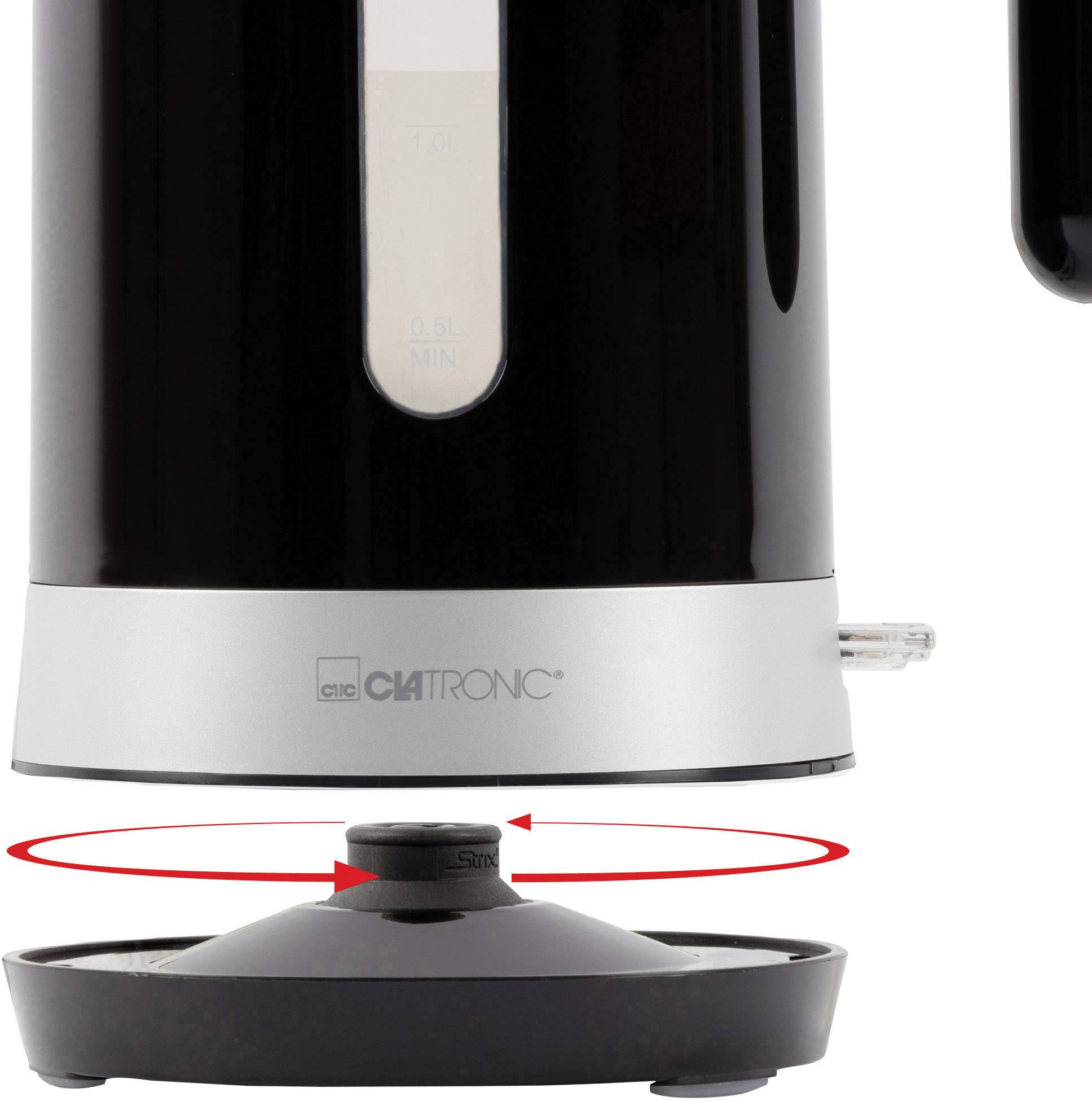 Clatronic WK 3452 Wasserkocher Schwarz Fassungsvermögen: 1.8 l