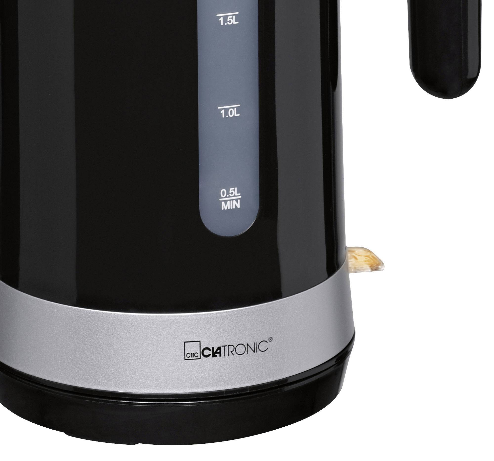 Clatronic WK 3452 Wasserkocher Schwarz Fassungsvermögen: 1.8 l