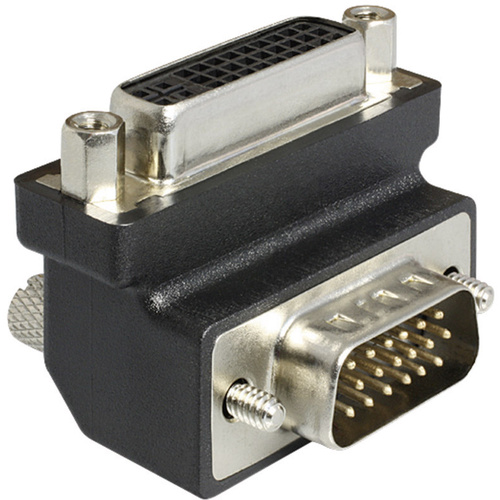 Delock 1937074 DVI / VGA Adapter [1x DVI-Buchse 24+5pol. - 1x VGA-Stecker] Schwarz