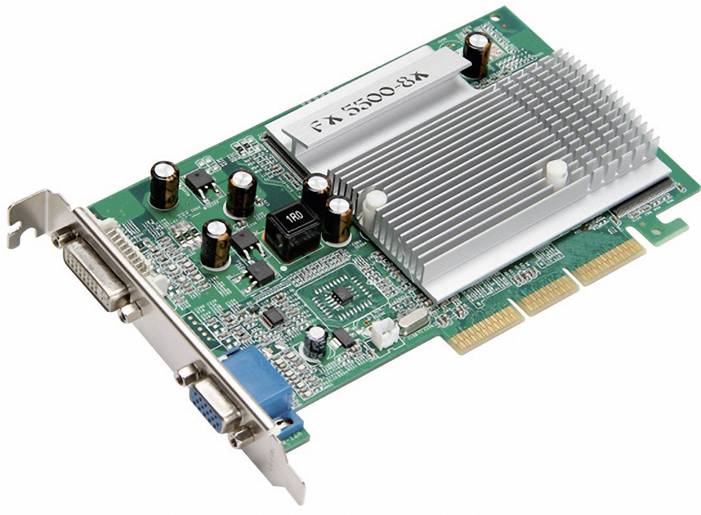 MSI Grafikkarte Nvidia GeForce FX5500 256 MB DDR-RAM AGP 8x DVI, VGA Passiv gekühlt