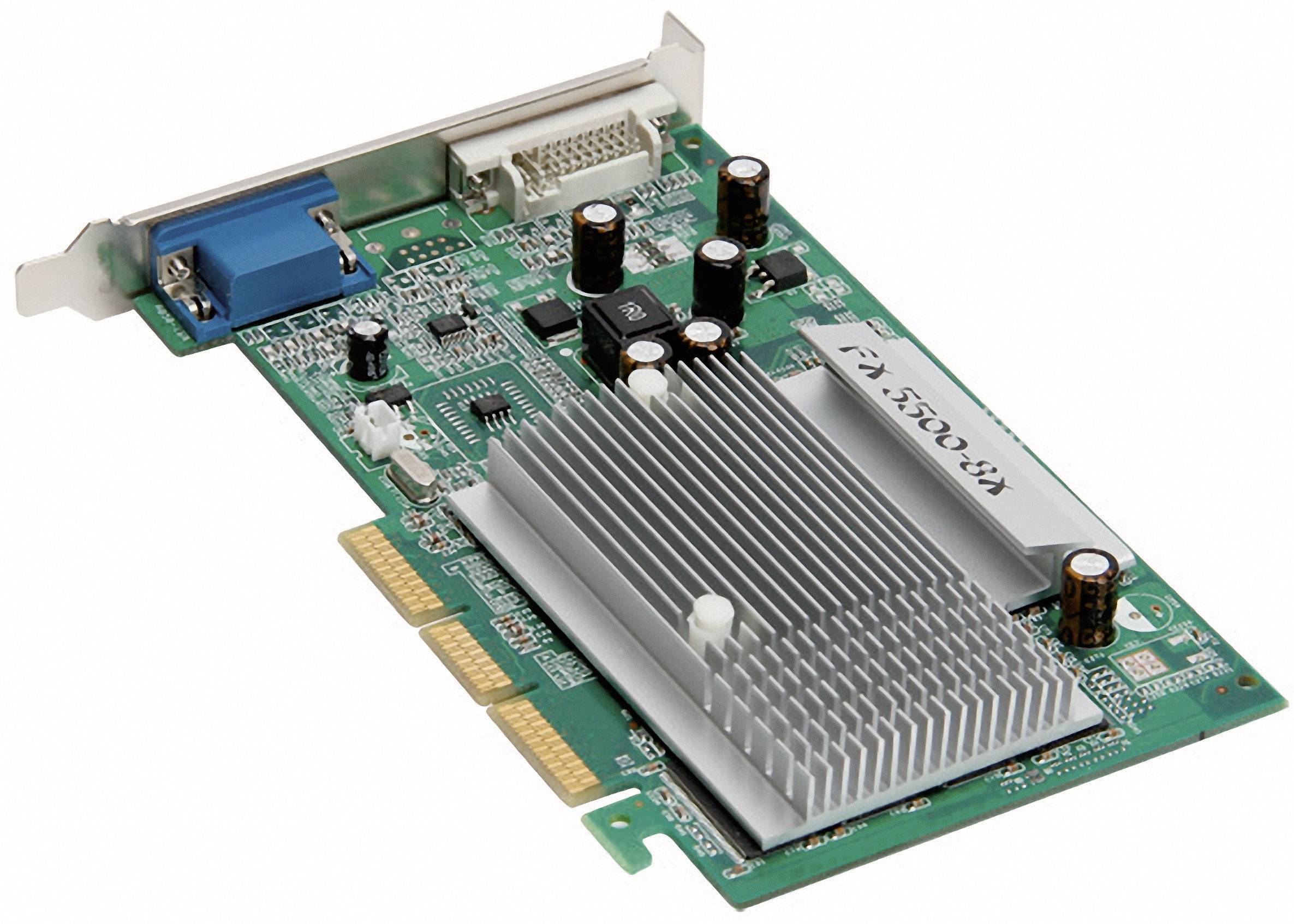 MSI Grafikkarte Nvidia GeForce FX5500 256 MB DDR-RAM AGP 8x DVI, VGA Passiv gekühlt