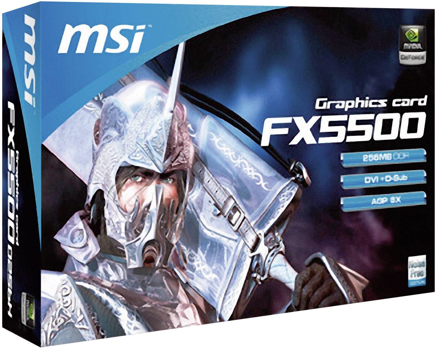 MSI Grafikkarte Nvidia GeForce FX5500 256 MB DDR-RAM AGP 8x DVI, VGA Passiv gekühlt