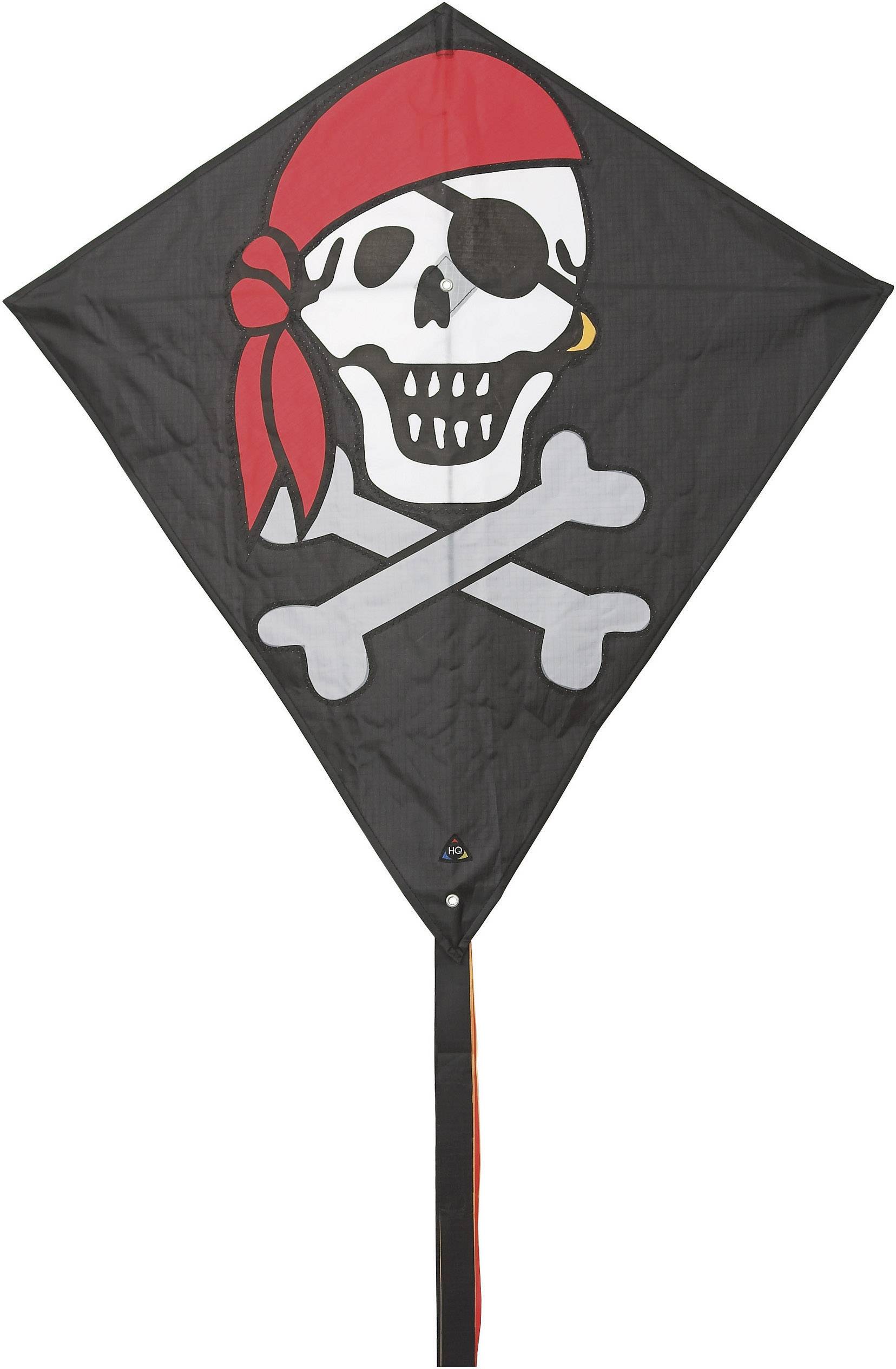 HQ Einleiner Drachen Eddy Jolly Roger Spannweite (Details) 680 mm Windstärken-Eignung 2 - 5 bft