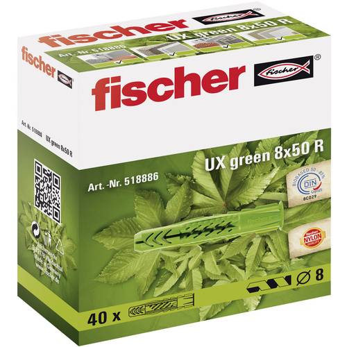Fischer UX GREEN 8 x 50 R Universaldübel 50mm 8mm 518886 40St.