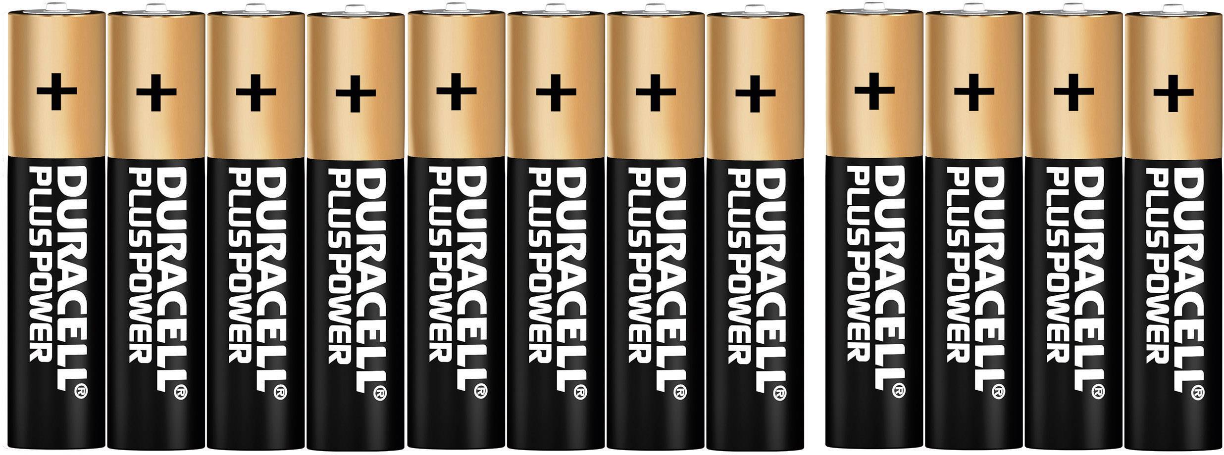 Duracell Plus LR03 Micro (AAA)-Batterie Alkali-Mangan 1.5 V 12 St.