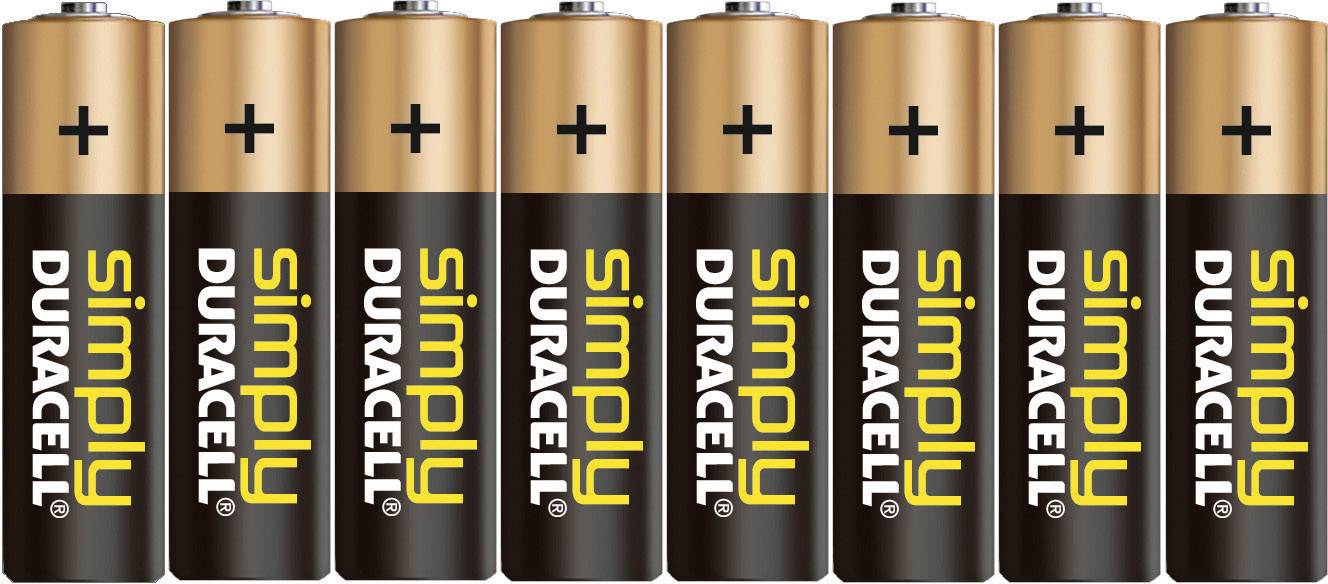 DURACELL SIMPLY ALKALINE MIGNON, 8ER