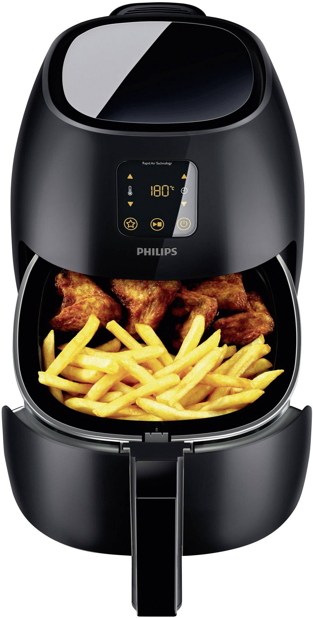 Philips Home Airfryer XL HD9240/90 Heißluft-Fritteuse 3 l 2100 W mit manueller Temperatureinstellung, Timerfunktion Schwarz