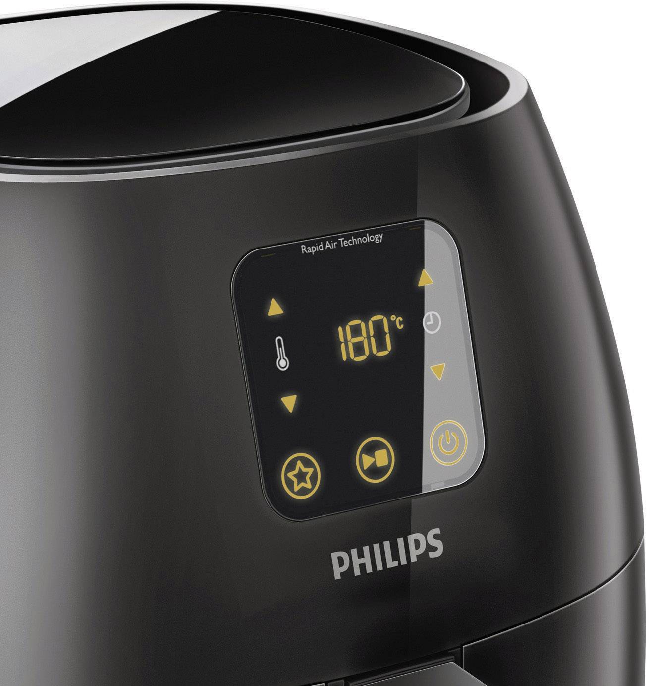 Philips Home Airfryer XL HD9240/90 Heißluft-Fritteuse 3 l 2100 W mit manueller Temperatureinstellung, Timerfunktion Schwarz