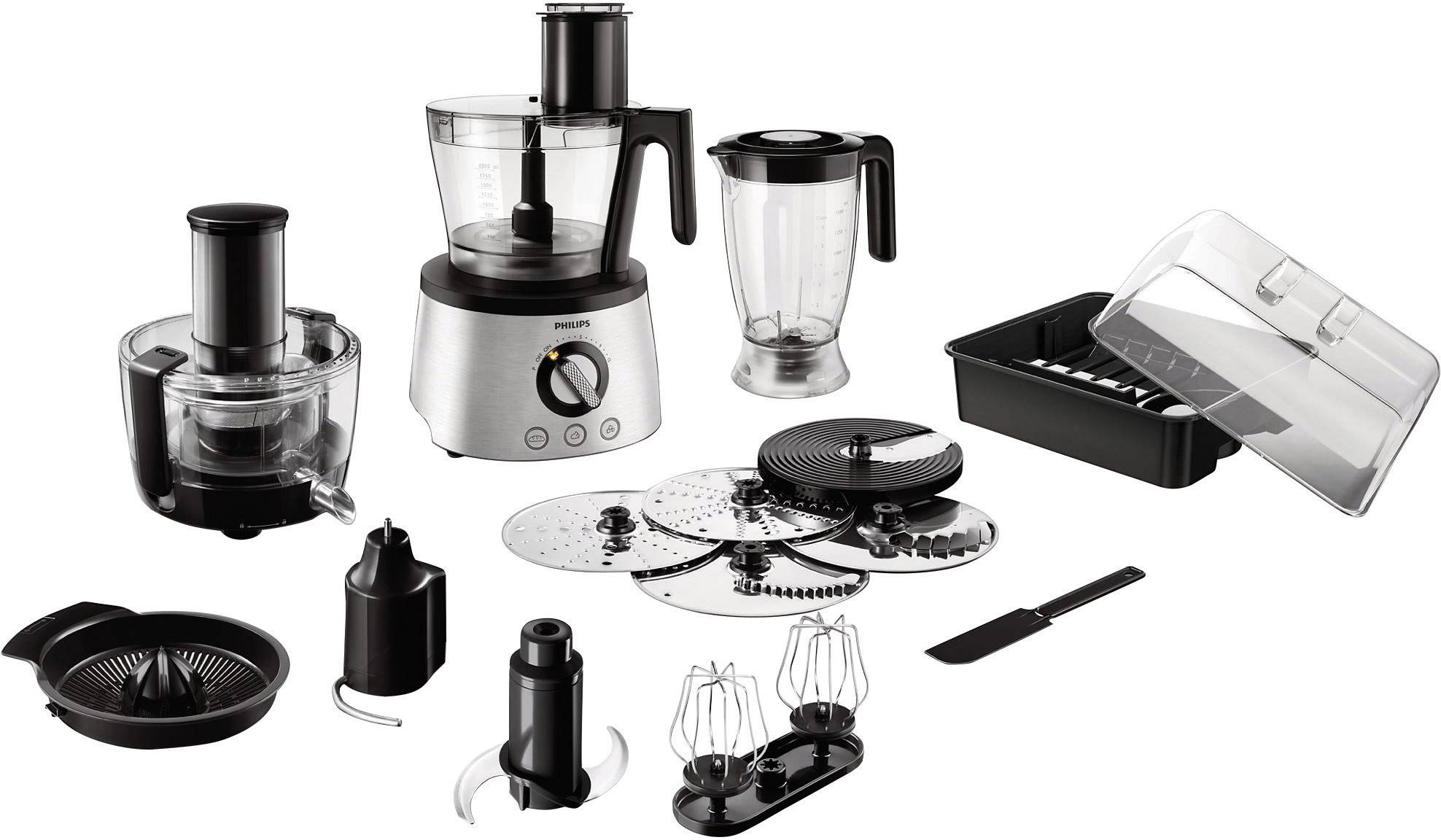 Philips Home HR7778/00 Küchenmaschine 1300 W Edelstahl, Schwarz