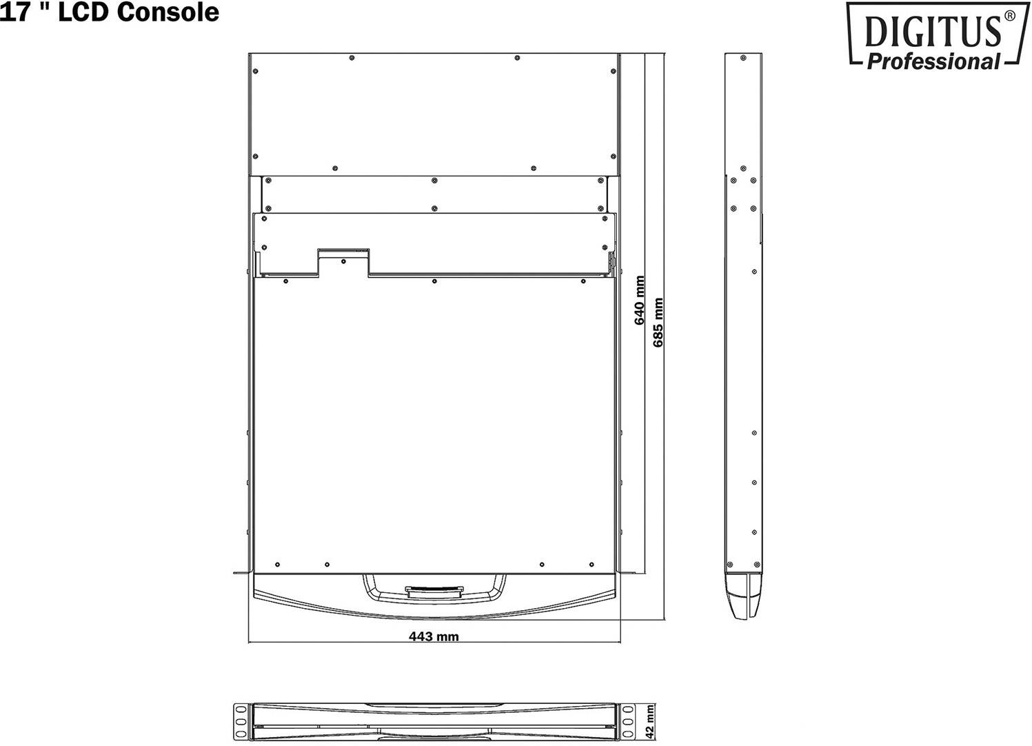 Digitus DS-72003GE 16 Port KVM-Konsole VGA USB 1920 x 1080 Pixel
