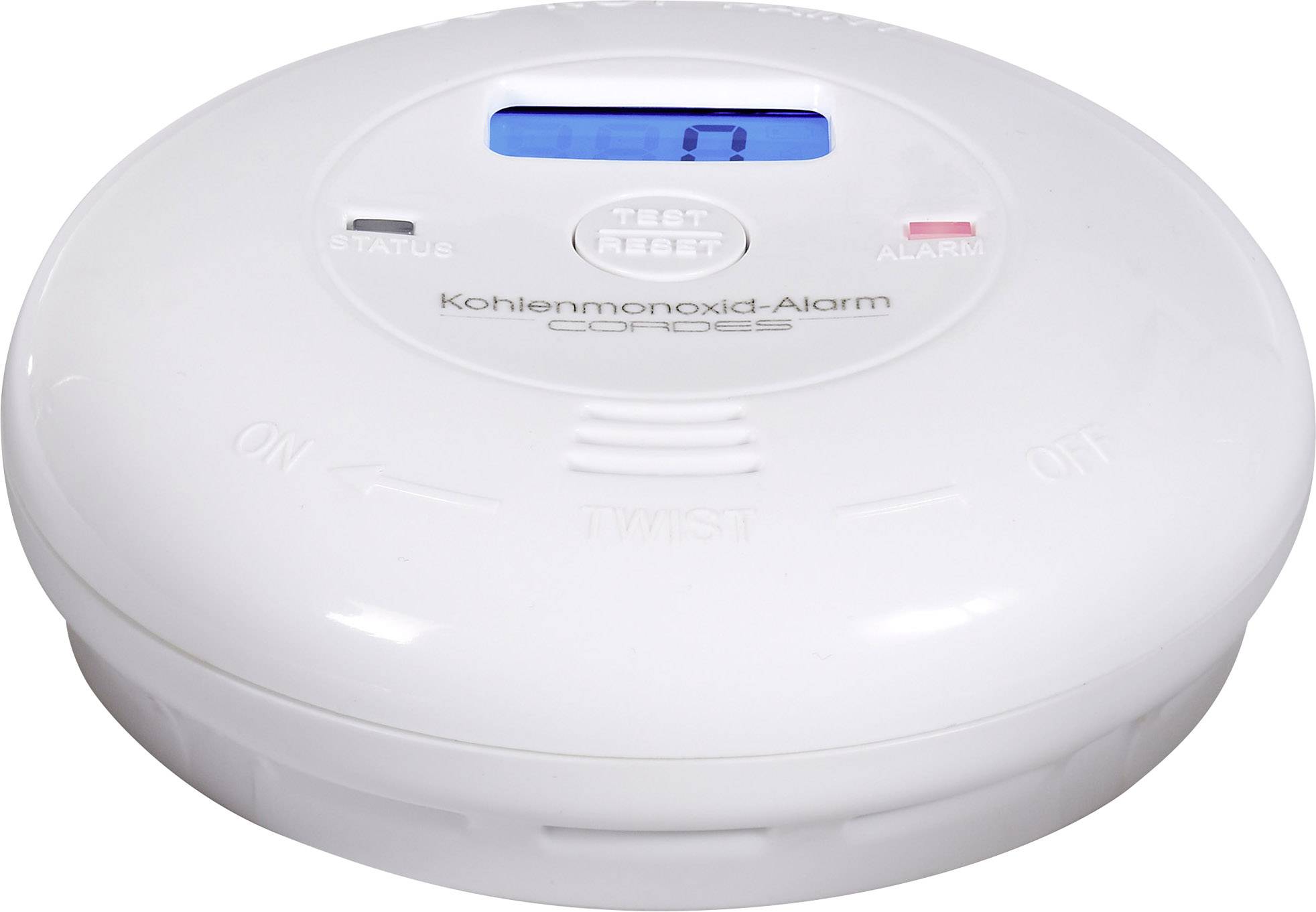 Cordes Haussicherheit CC-4000 Kohlenmonoxid-Melder batteriebetrieben detektiert Kohlenmonoxid