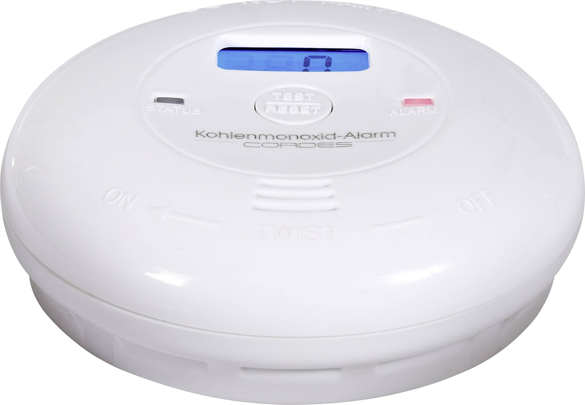 Cordes Haussicherheit CC-4000 Kohlenmonoxid-Melder batteriebetrieben detektiert Kohlenmonoxid