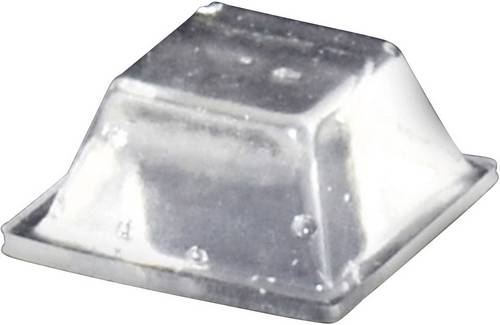 TOOLCRAFT PD2126C Gerätefuß selbstklebend, quadratisch Transparent (L x B x H) 12.6 x 12.6 x 5.7 mm