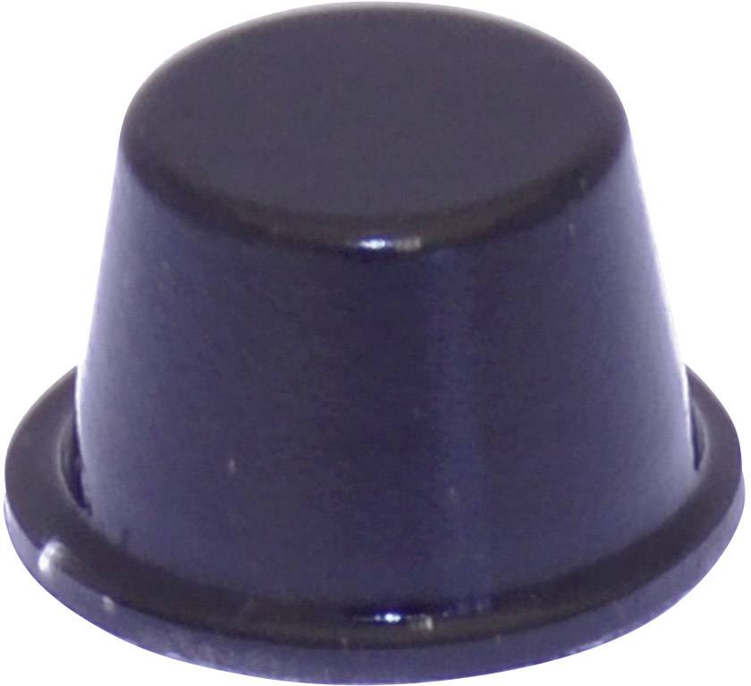 Ein schwarzer Gummistopper in Kegelform, verwendet zum Schutz von Oberflächen oder zur Stabilisierung von Gegenständen.