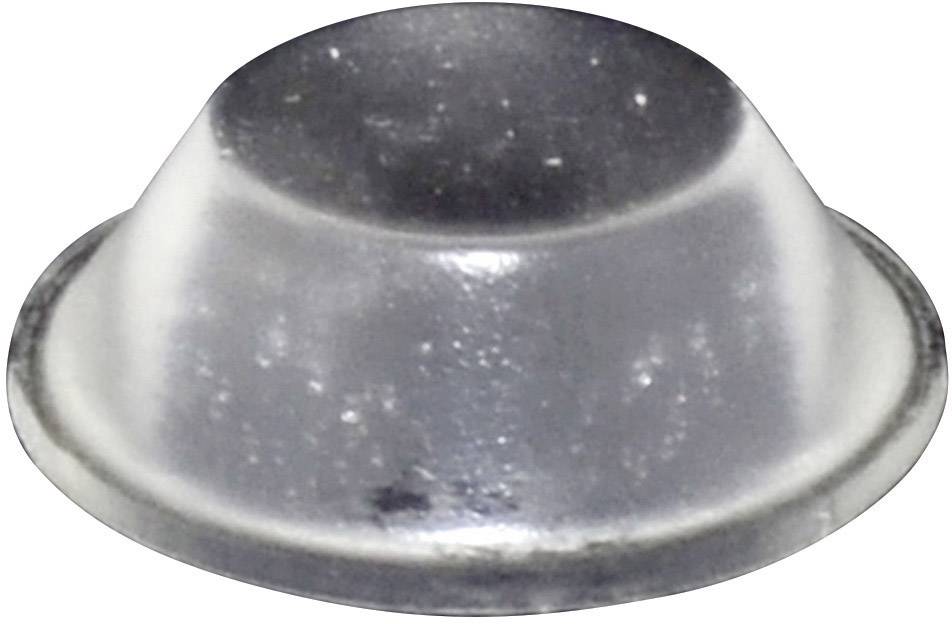 Eine silberne Metallhalbkugel mit glänzender Oberfläche und punktuellen Gebrauchsspuren vor einem weißen Hintergrund.