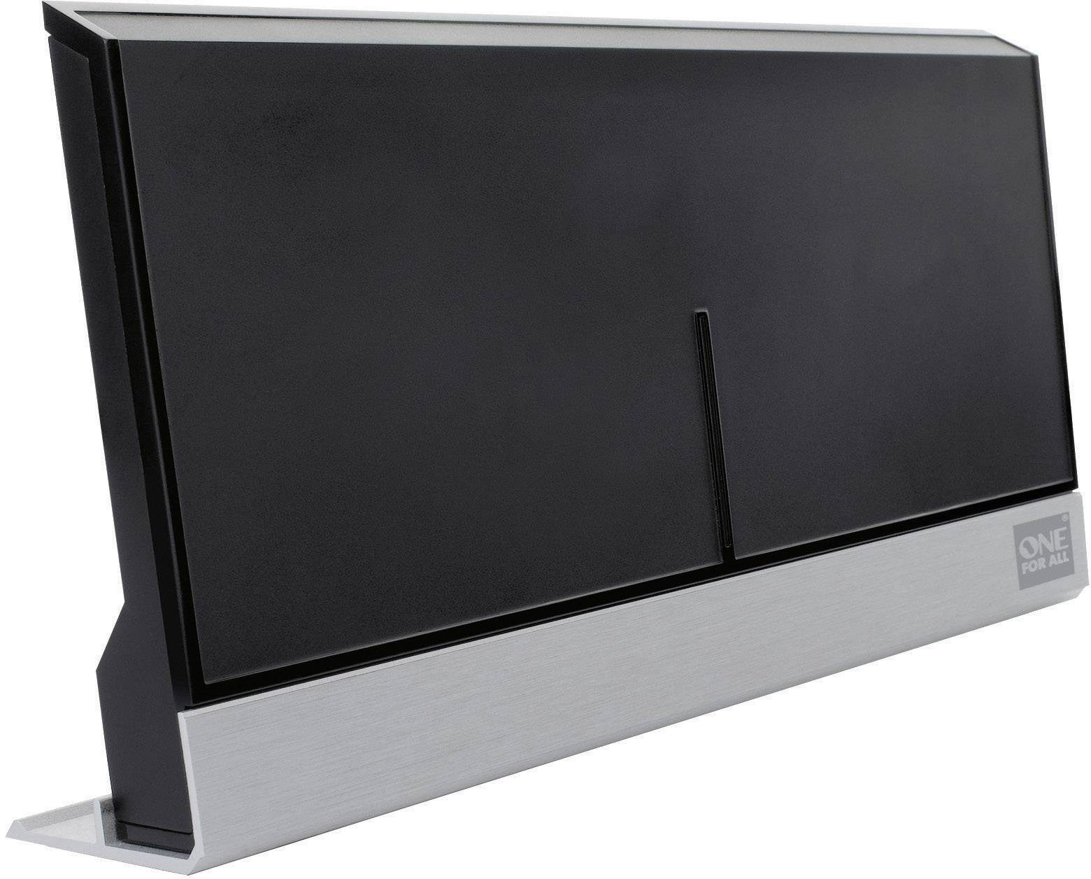 One For All SV 9385 Aktive DVB-T/T2 Flachantenne Innenbereich Verstärkung: 47 dB Schwarz