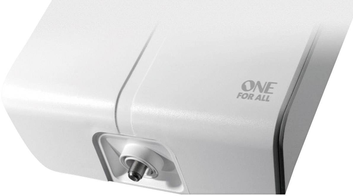 One For All SV 9455 Aktive DVB-T/T2 Flachantenne Außenbereich Verstärkung: 50 dB Weiß