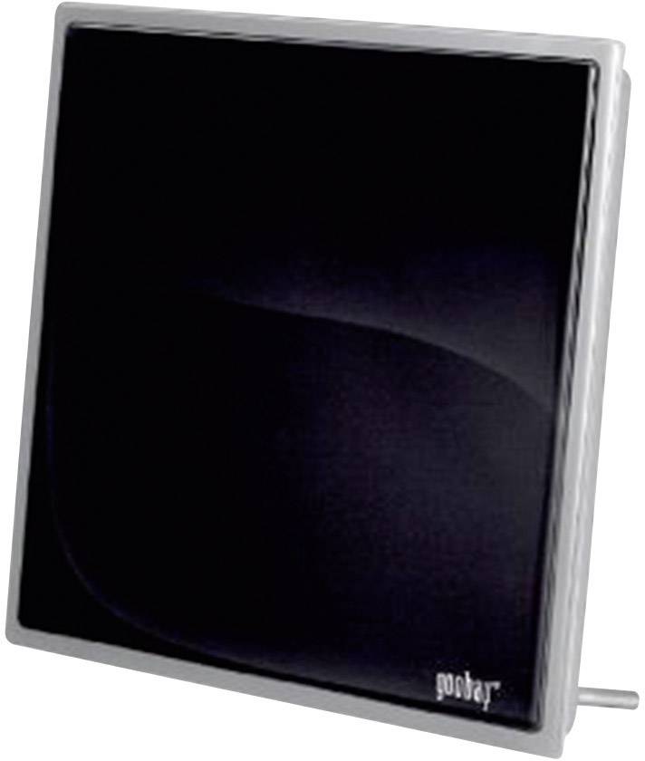 Goobay DIA 90 PS Aktive DVB-T/T2 Flachantenne Innenbereich Verstärkung: 30 dB Schwarz, Grau