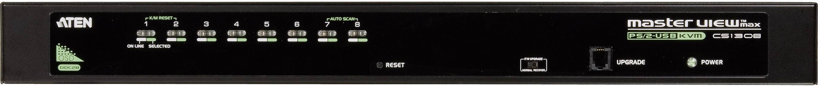ATEN KVM Switch, USB und PS/2, 8-fach, 19 Zoll