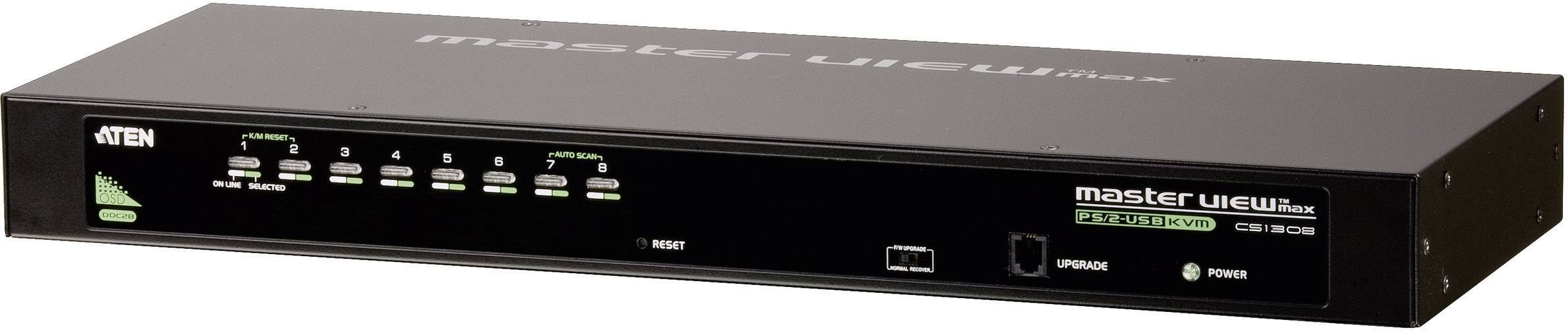 ATEN KVM Switch, USB und PS/2, 8-fach, 19 Zoll