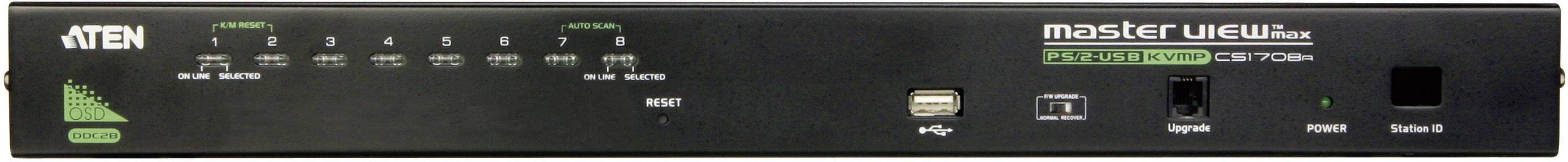 ATEN CS1708A 8 Port KVM-Umschalter VGA USB, PS/2 2048 x 1536 Pixel