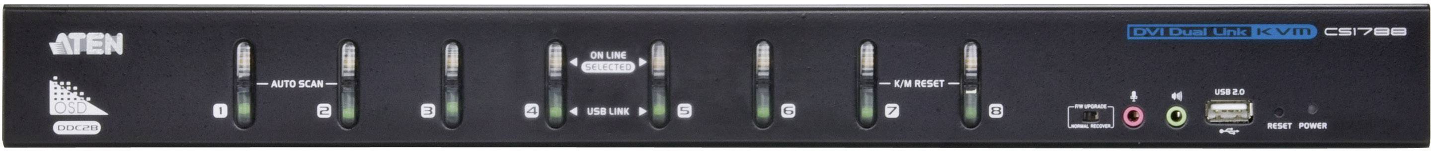 ATEN CS1788-AT-G KVM-Umschalter DVI USB 2560 x 1600 Pixel, 2048 x 1536 Pixel